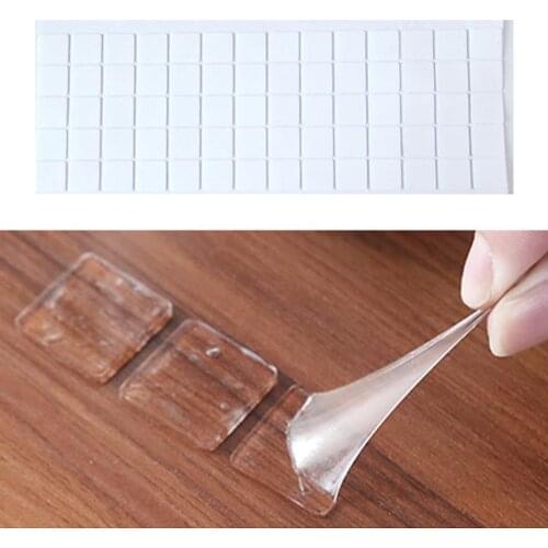 70 pcs/set Anti Slip Gel Sticker Mini Acrylic Double-sided Adhesive Grip Sticky Tape Reusable Multi-function Tape Square/ Round