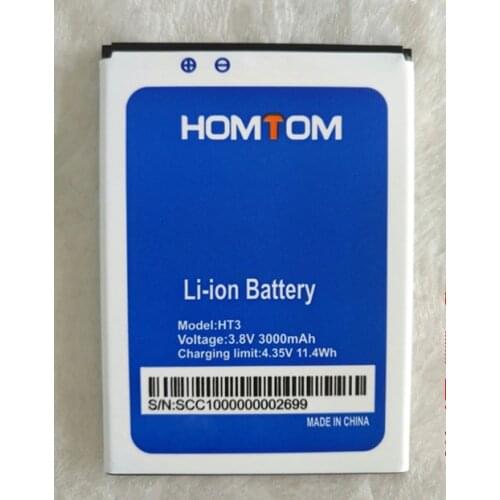 AZK High Quality 3.8V 3000mAh New Backup HT3 Battery For Homtom HT3 HT3 Pro smart Phone battery