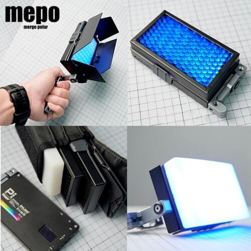 Accessories For Boling P1 LED Flash Light Softbox Four-leaf Hood Barn Door Honeycomb Diffuser Magnetic Base DSLR Camera Studio