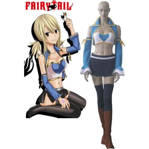 Free Shipping Anime Cartoon Fairy Tail Cosplay After Seven Years Lucy Heartfilia Cos girls Woman Cosplay Costume