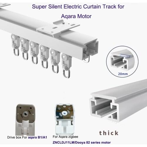 3-4M Super Silent Curtain Track for Aqara zigbee motor Aqara B1 dooya 82motor Customizable Automatic Curtain Rail Smart Home