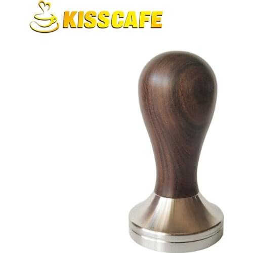 Wood Handle Coffee Tamper 51mm Stainless Steel Espresso Distributor Customized Coffee Accessories for Delonghi