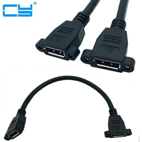 DisplayPort Female Socket Panel Mount to Socket Panel Mount Female Extension Cable DP Female to Female cable 0.3m