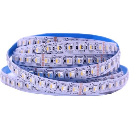 5M 4 colores en 1 Chip LED de 12V 24V RGBWW RGBW RGB 84LEDs/M 96LED/M impermeable cinta Flexible LED diodo de cinta