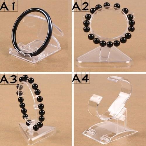 Hot Plastic Clear Jewelry Bracelet Watch Stand Display High Quality Showcase Holder Organizer Protector Foot Cover