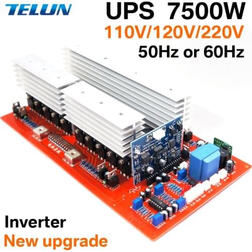 TELUN UPS 7500W 8000W DC24V 48V 60V to AC220V pure sine inverter board uninterruptible power supply solar power inverters