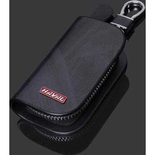 For Great Wall Haval/Hover H1 H2 H6 H7 H4 H9 F5 F7 F9 H2S Leather Remote Car Key Case Key Cover With Car Logo Car Accessories