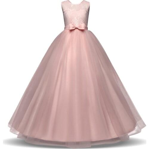 Girls Princess Party Ball Gown 14 Teen Girls Dresses Wedding Girl Long Dress Children Clothing Christmas Halloween Ball Gown