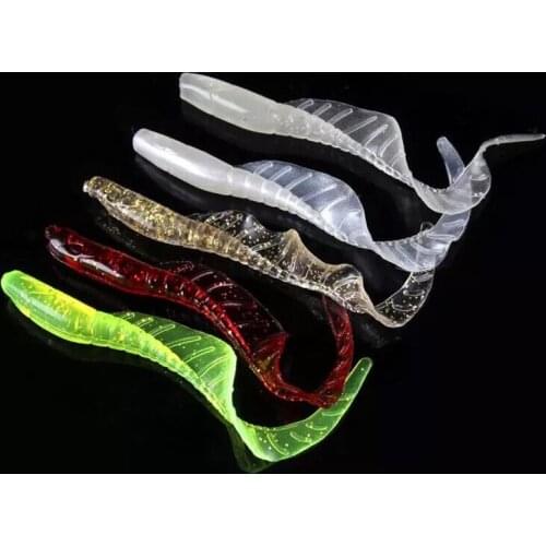 BATTLEBASS 10pcs Soft Bait Fishing Lures 5.8cm 1.8g 8.6cm 3.8g Artificial Silicone Soft worm Skirt tail Lead Head