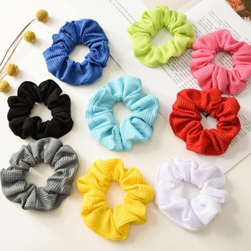 Neon Lady Hair Scrunchies Elastic Hair Bands Colorful Ponytail Holders Pink Yellow Bright Color Scrunchie Hair Ties Accessories