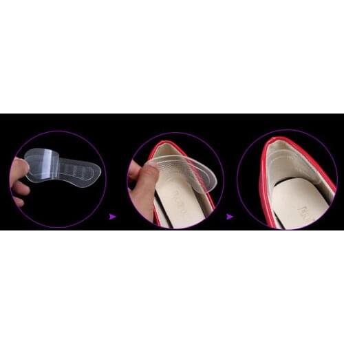 Wave type Silicone gel high heel sticker heel pad as anti-friction shoes sticky mat for hug heel free paste foot care cushion