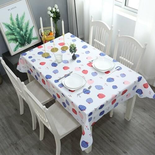 Tablecloth PVC Waterproof and Oilproof Tablecloth Kitchen Decoration Rectangular Coffee Cooking Party Table Cover Illustration