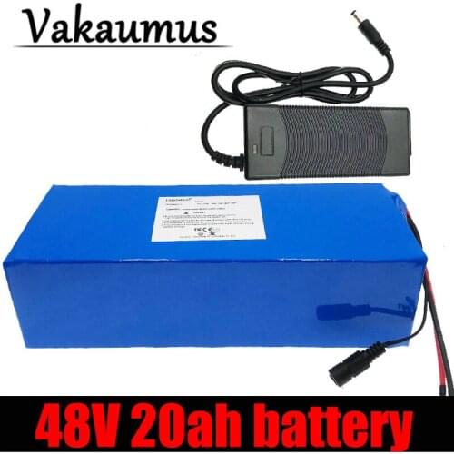 Vakaumus 48V Battery 48V 20ah 13S 5P 18650 Lithium Ion Battery Pack 48V 20AH Electric Bike Battery For 48V 500W 750W 1000W Motor