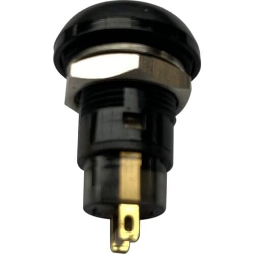 On-Off Latching Waterproof 12mm Push Button Switch SPST 2A IP67, Black
