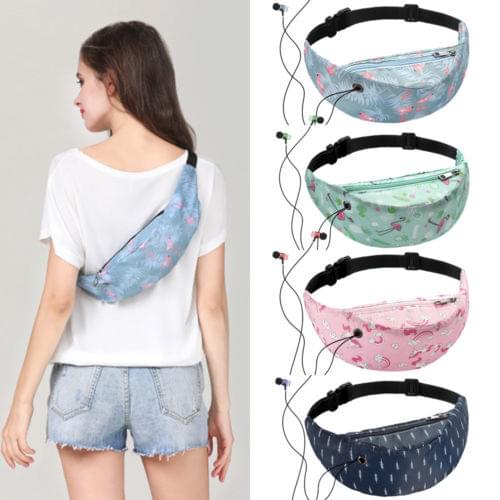 Women Waist Fanny Pack Belt Bag Chest Pouch Travel Sport Hip Bum Bag Small Purse Hot New Floral Printed Woman Sports Waist Bag