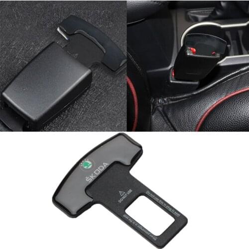 1/2Pcs Metal Car Interior Seat Belt Clip Safety Belt Plug For Skoda Octavia 2 3 A7 Rapid Kodiaq Fabia Superb Kamiq