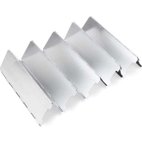 10 Plates Outdoor Gas Stove Aluminum Alloy Wind Shield Camping Picnic Cooking Windproof Screen