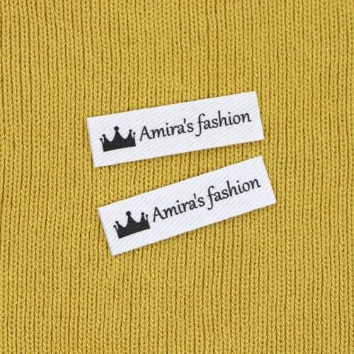 152 piece Custom logo labels, Name iron on label, Custom Clothing tags, Organic Cotton Labels(YT058)