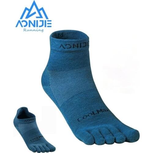 AONIJIE E4109S E4110S One Pair Low Cut Socks Quarter Athletic Toe Socks Perfect For Five Toed Barefoot Running Shoes Marathon