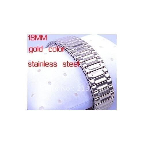 Wholesale 20pcs/lot 18mm stainless steel gold color Watch Bands-Top quality--WB1803