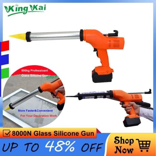 KK 21V 18000mah Lithium Battery Window Wall Electric Cordless Glass Glue Gun Machine For House Decoration