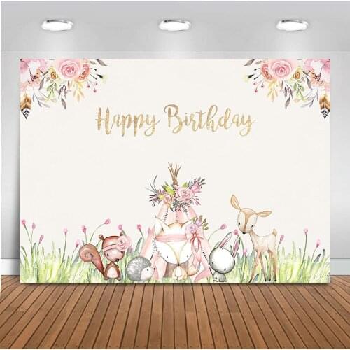 Newborn Happy Birthday Backdrop for Photography Wild One Background for Photo Studio Newborn Baby Backdrops Party Decoration