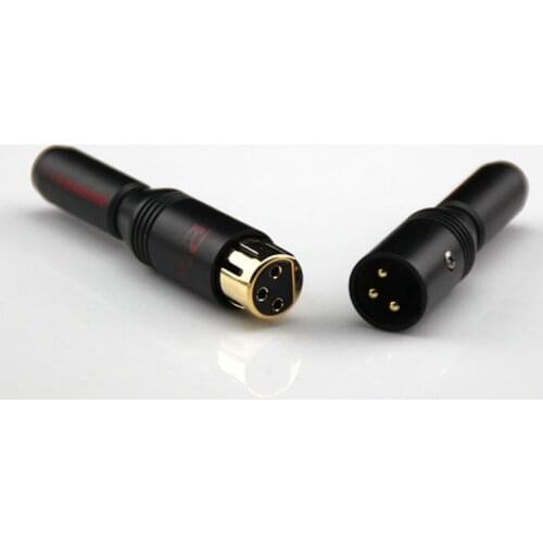 Hi-End 4PCS Paliccs Gold Plated 3pin Balance HIFI Audio XLR cable Plug socket Male Female Connector