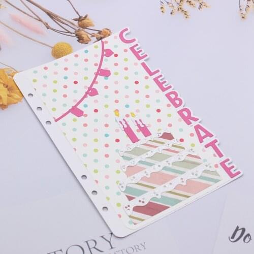 YPP CRAFT A5 Celebrate Birthday Planner Metal Cutting Dies Stencils for DIY Scrapbooking Decorative Embossing DIY Paper Cards