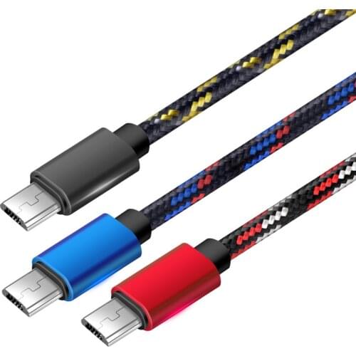 Nylon Braided Micro USB Cable 1M 2A Data Sync USB Charger Cable For Samsung Huawei Xiaomi HTC Android Phone USB Micro Cables