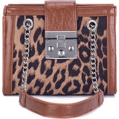 Mini Bag Female 2019 New Fashion Korean Style All-match Messenger Bag Leopard Bag Chain Hong Kong Style Retro Shoulder Bag