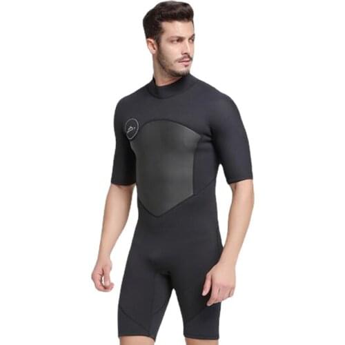 SBART 2MM Short Sleeve Neoprene Wetsuit Men Warm Winter Swimming Scuba Diving Suit Triathlon Wetsuit for Surfing Snorkeling