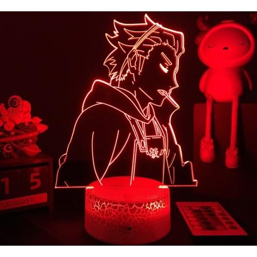 Anime Night Light Haikyuu!! Manga 3d Lamp Keishin Ukai Figure Bedside Lamp for Bedroom Decor Nightlight Kids Child Birthday Gift