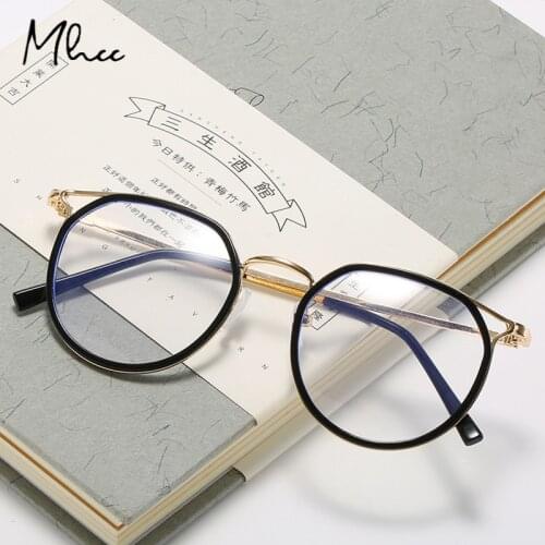 -1.0~-6.0 Nearsighted Glasses Brand Round Myopia Glasses Optical Prescription Diopter Women Retro Metal Nearsighted Glasses