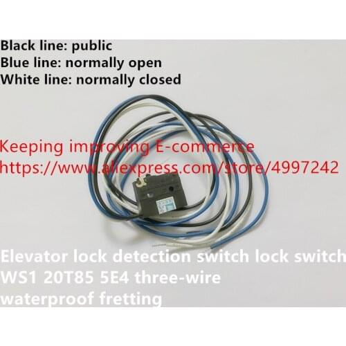 Original new 100% elevator lock detection switch lock switch WS1 20T85 5E4 three-wire waterproof fretting