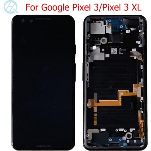 Original Pixel 3 LCD For Google Pixel 3 3XL Display With Frame Screen For HTC Google Pixel 3 3XL LCD Touch Screen Glass Panel