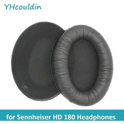 YHcouldin Oval Ear Pads Fits for Sennheiser HD 180 Wired Headphones HD180 Headset Leatherette Ear Cushions Replacement Earpads