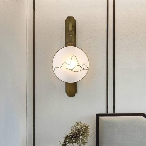 Landscape Wall Lamp Creative Hotel Restaurant Decoration Lamp Aisle Stair Antique Lamp Bedside Living Room Background Wall Light