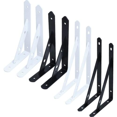 2Pack Thickened Heavy Duty Metal Wall Shelf Support Floating Tripod Triangle Brackets 90 Degree Angle Mounted Table Supporter