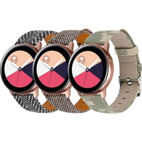 22mm 20mm Strap for Samsung Galaxy Watch Active Soft Breathable Fabric Band for Galaxy Watch 46mm 42mm Replacement Bracelet