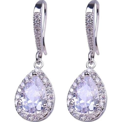 Bettyue Brand Luxury Shining Charm AAA Water Drop Cubic Zircon Multicolor Jewelry Earrings For Woman Elegance Wedding Party Gift