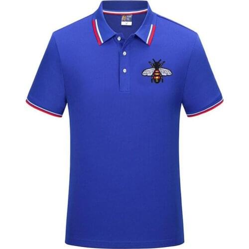 Embroidery High quality Mens anime Polo Shirts Slim Breathable Shirt Summer Brand Mens Polo Shirts Male Tops