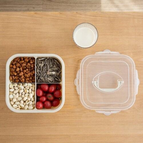 Hand-held multi-functional PP plastic tray candy box compartment box Simple box with lid sealed plastic