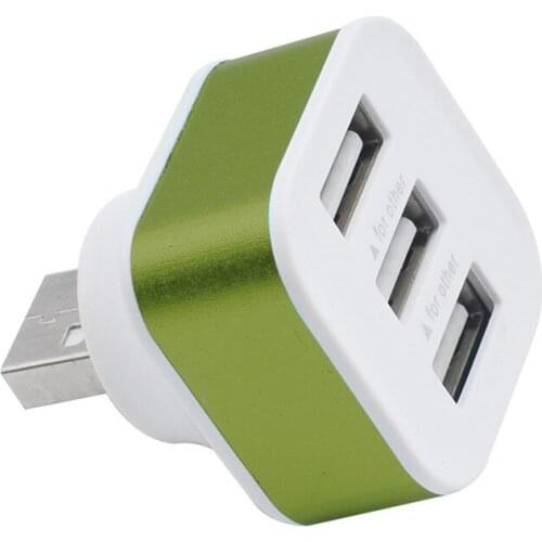 Color Random! New Style Mini 3-Port USB 2.0 Hub Adapter Splitter Expansion For PC Drop Shipping