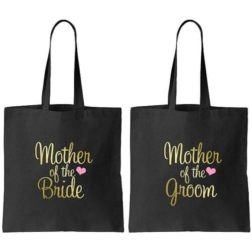 Custom Bride Bridesmaid Maid of Honor Tote Bags Mother of the Bride Groom Wedding bridal shower company gift bags Party favors