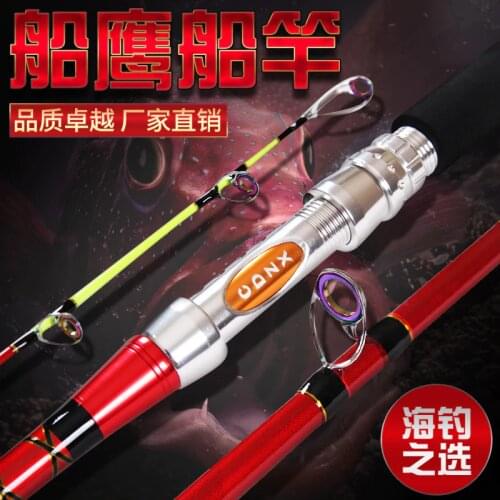 Carbon Fishing Rods Red Boat Rod Power Fish Ocean Rod Fishing Jig Jigging Poles Deep Sea Pole 1.8m 2.1m 2.4m 2.7m FREE SHIPPING