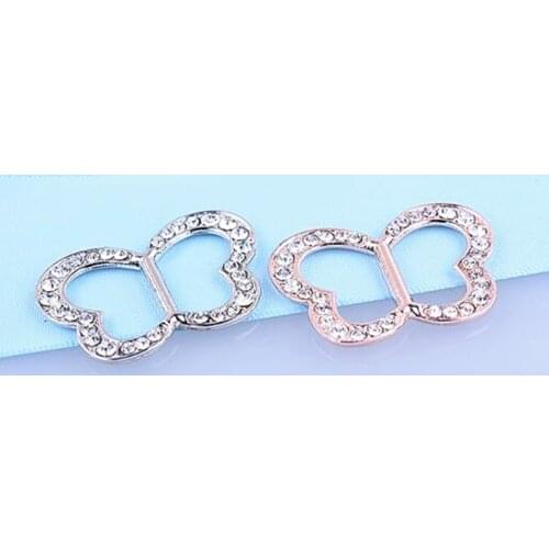 Korean Fashion Simple Womens Butterfly Rhinestone Scarf Buckle brooch Clip Heart Shape Shawl Buckle New Charming Gift Jewelry