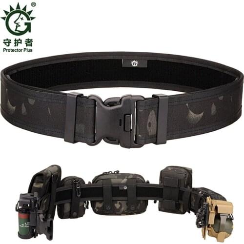 High Quality Outdoor Tactical Sport Mens Belt With Buckle Army Military Hunting Adjustable Belts Hook Waistband For Pant Bags