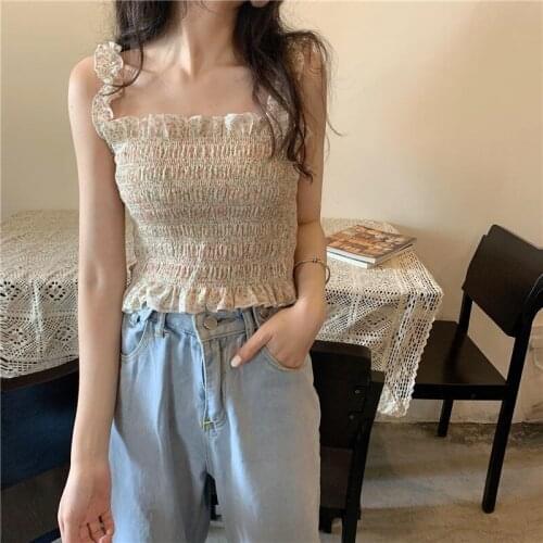 Women Tanks Tops Small Sling Vest Womens Summer Chiffon Sleeveless Top Camis Crop Top For Women