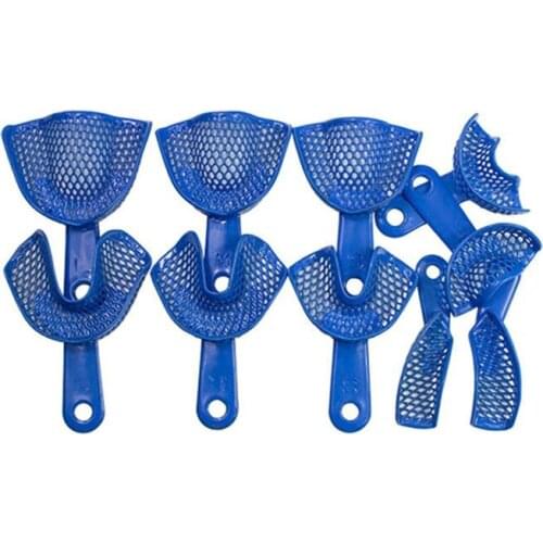 1 Set 5 Pairs Plastic-Steel Dental Impression Trays Oral Hygiene Dental Impression Trays