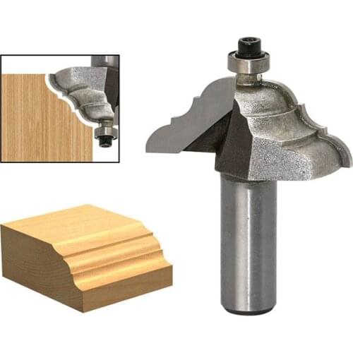 1Pcs 12.7mm Shank With Bearing Router Bit Wood Working Carving Knife Metal Door Bucket Line Knife Milling Cutter